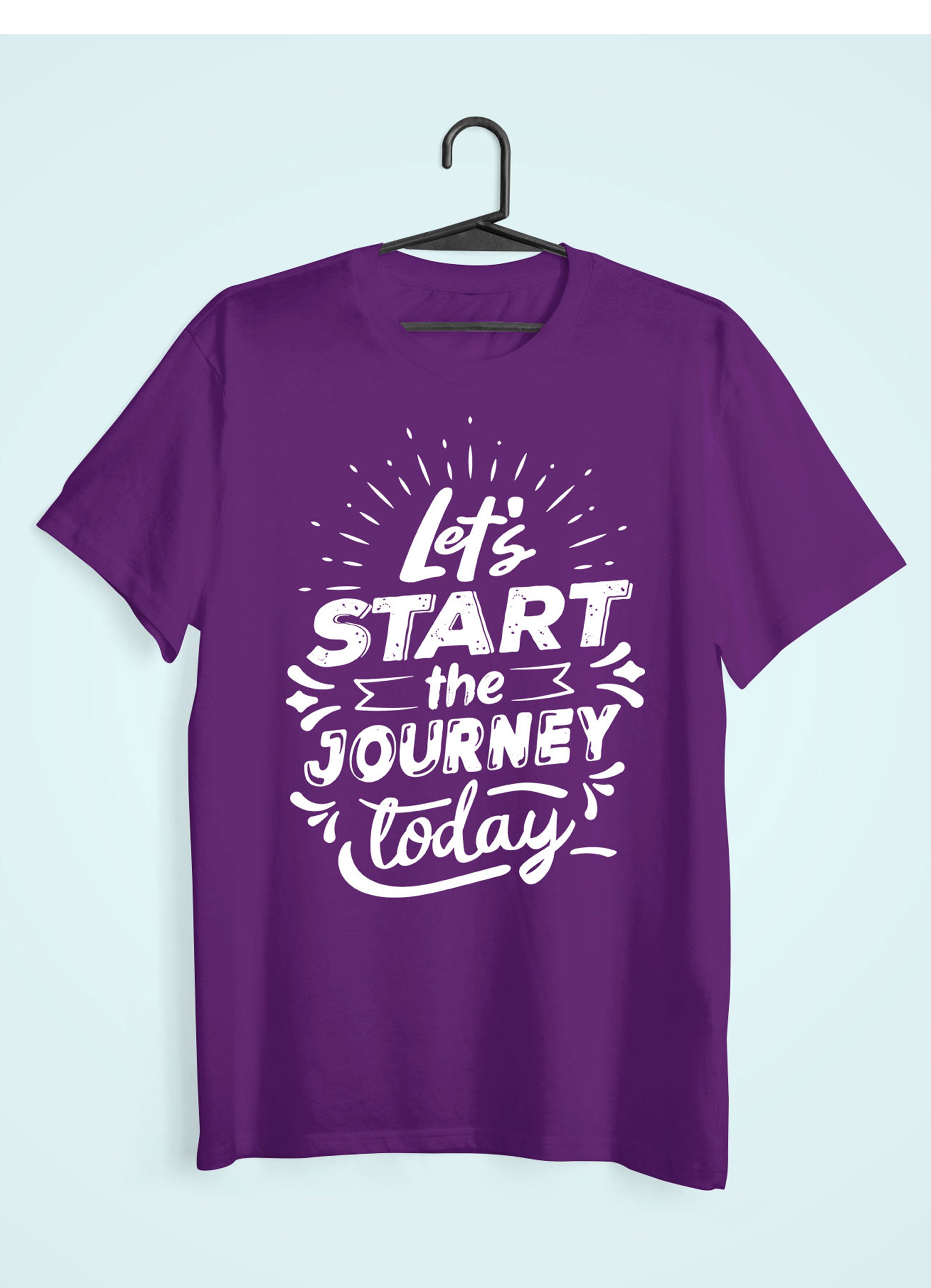 Lets Start The Journey Mens Half Sleeves T-shirt- FunkyTeesClub