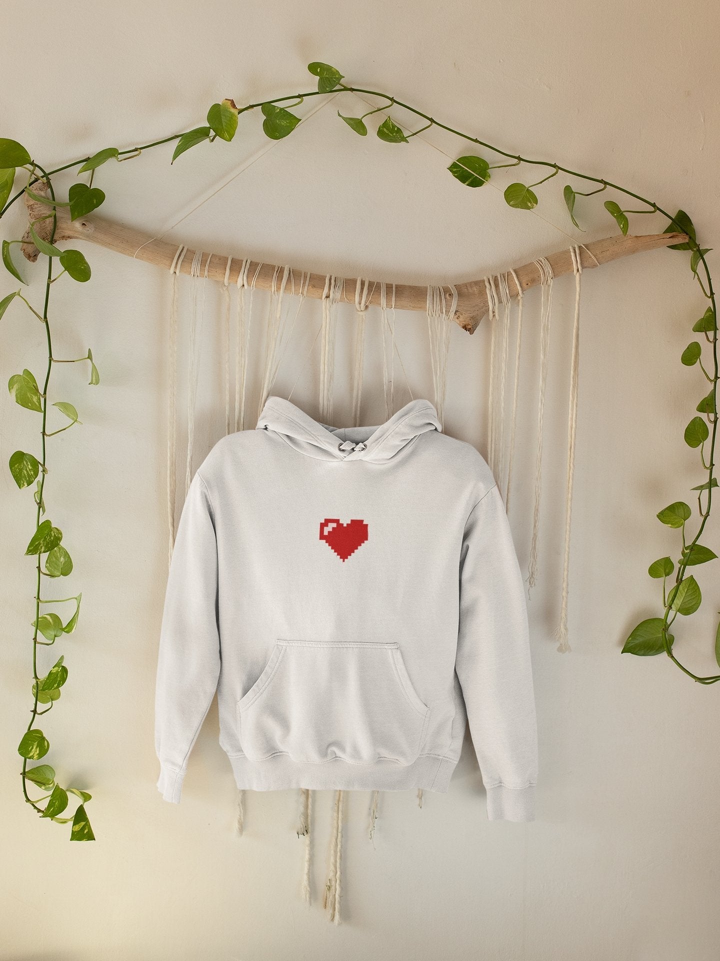 8 Bit Heart Men Hoodies-FunkyTeesClub - Funky Tees Club