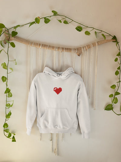 8 Bit Heart Men Hoodies-FunkyTeesClub - Funky Tees Club