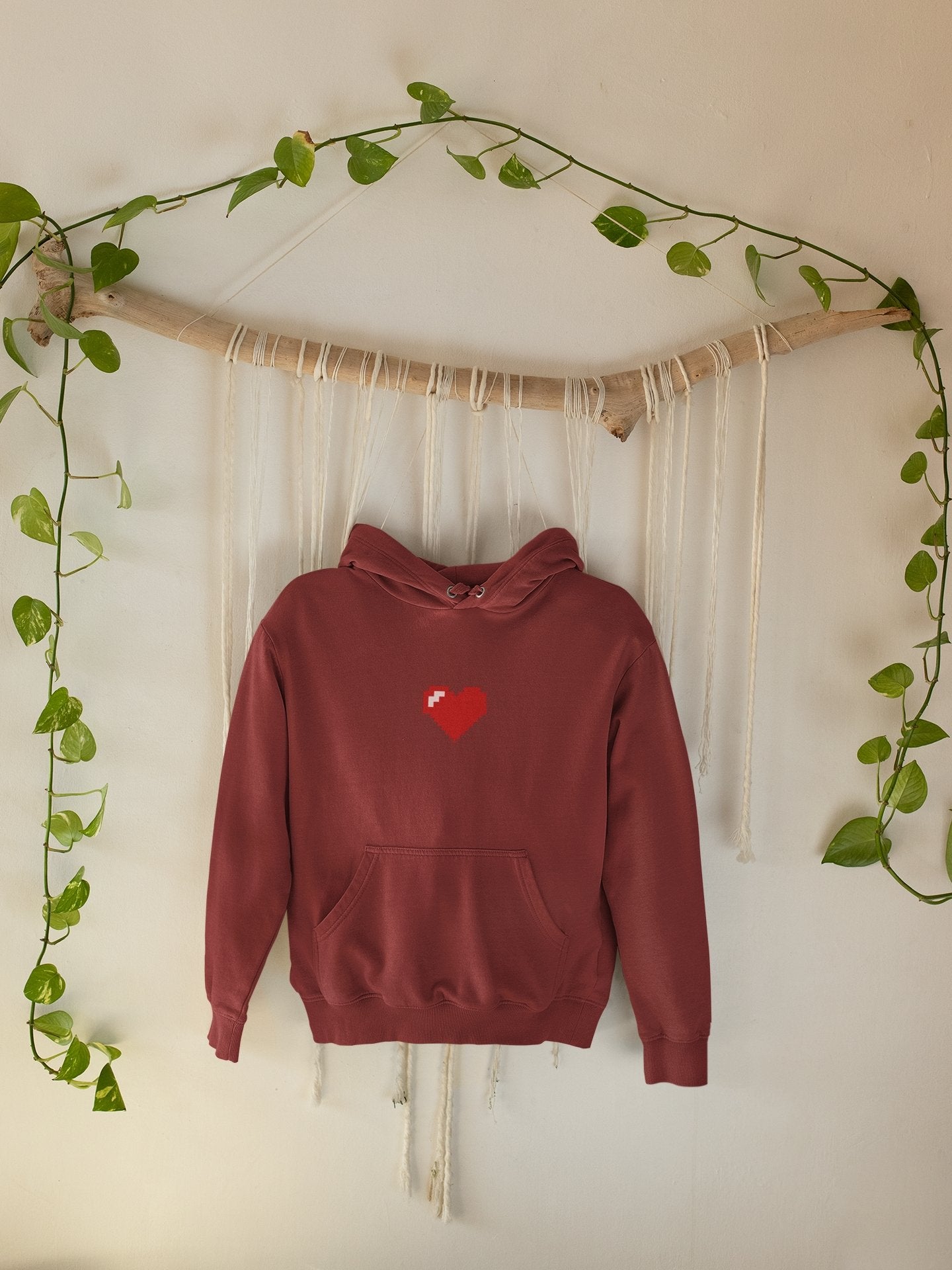 8 Bit Heart Men Hoodies-FunkyTeesClub - Funky Tees Club