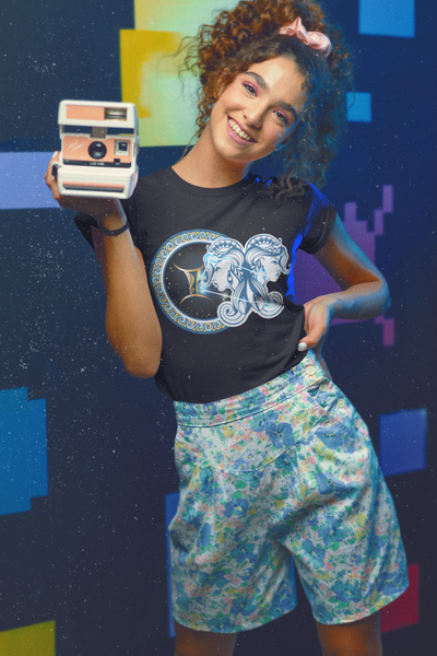 Gemini Zodiac Sign Women Half Sleeves T-shirt- FunkyTeesClub