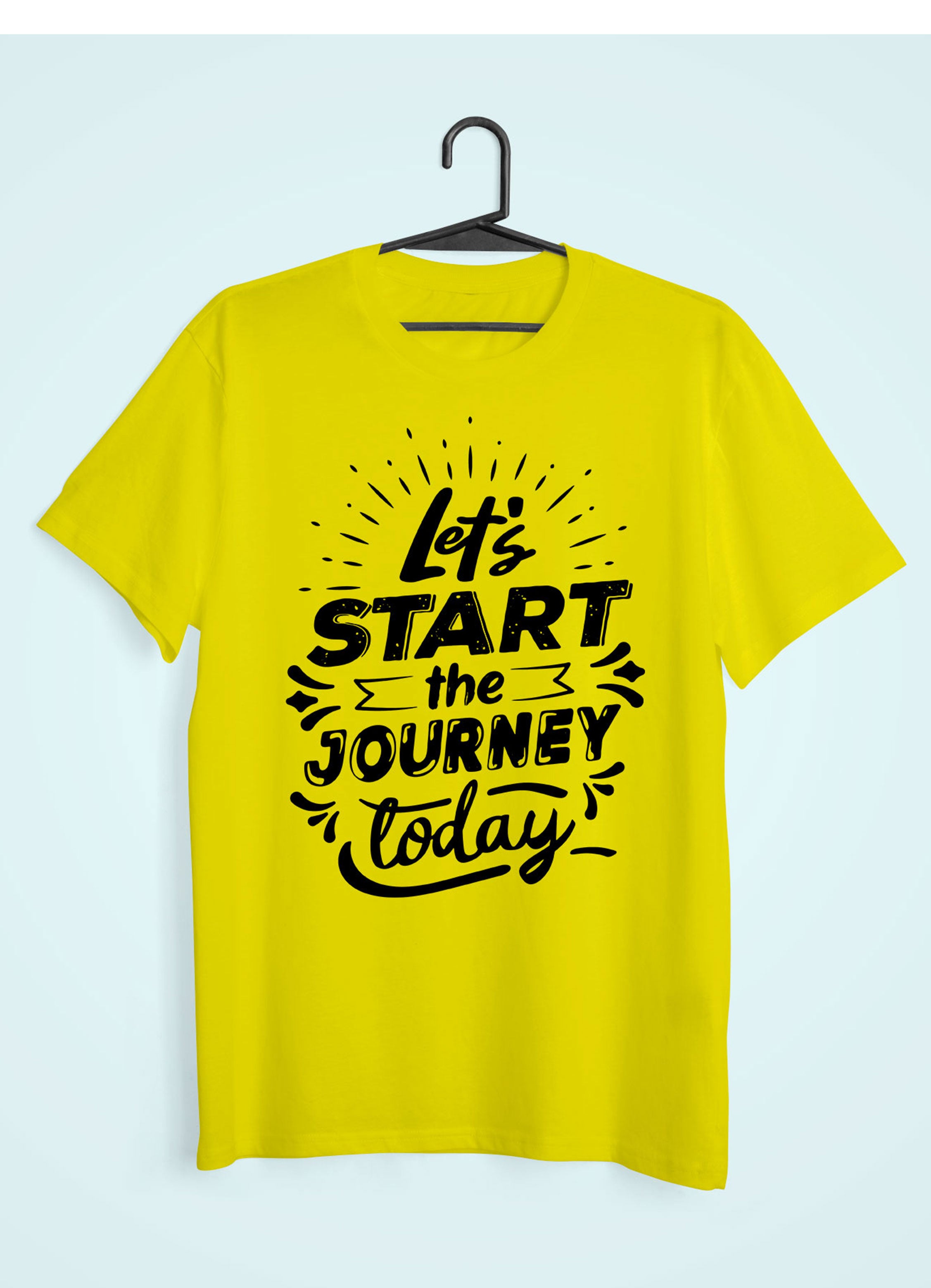 Lets Start The Journey Mens Half Sleeves T-shirt- FunkyTeesClub