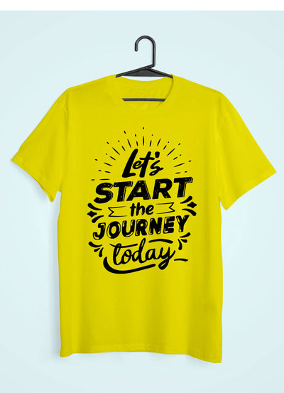 Lets Start The Journey Women Half Sleeves T-shirt- FunkyTeesClub