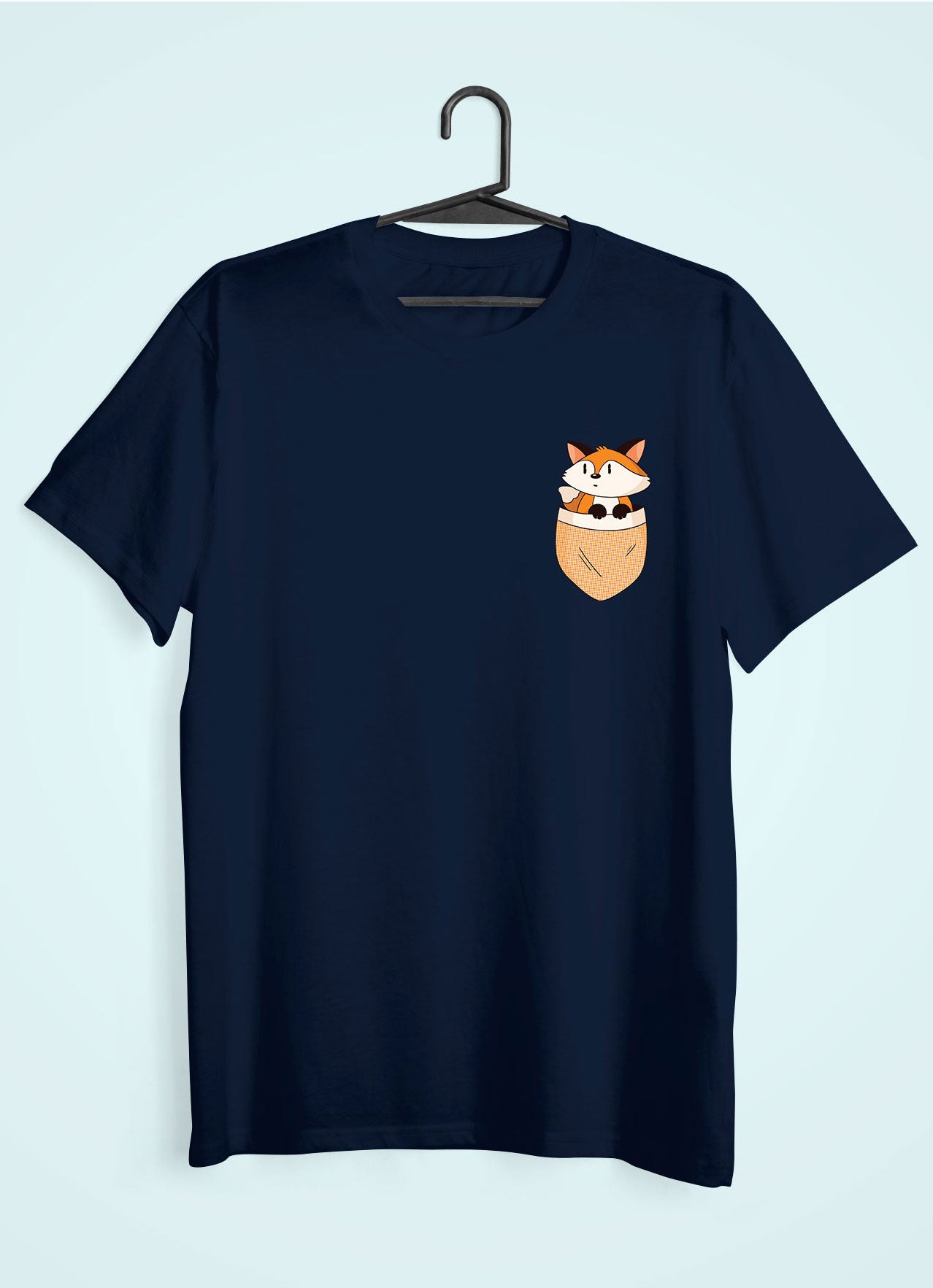 Fox Side Pocket Design Women Half Sleeves T-shirt- FunkyTeesClub