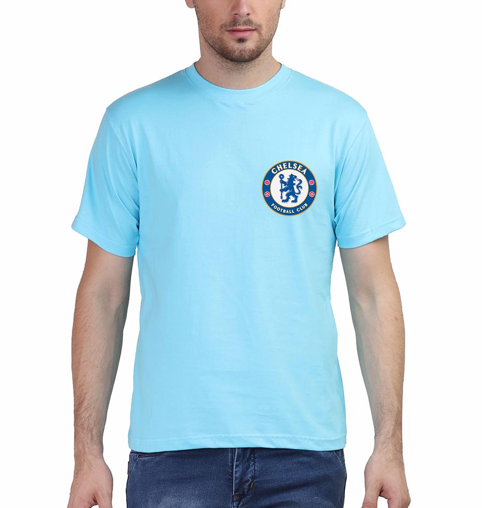 Chelsea Logo Men Half Sleeves T-Shirts-FunkyTeesClub