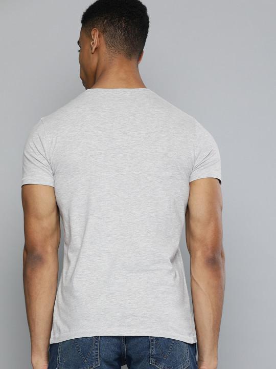 Maroon Yellow Grey Combo Half Sleeve T-Shirts [Pack of 3]-FunkyTeesClub