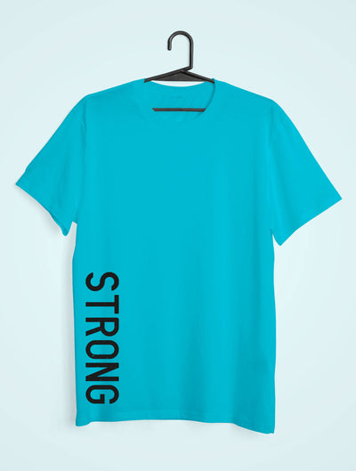 Strong Mens Half Sleeves T-shirt- FunkyTeesClub