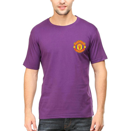 Manchester United Logo Men Half Sleeves T-Shirts-FunkyTeesClub