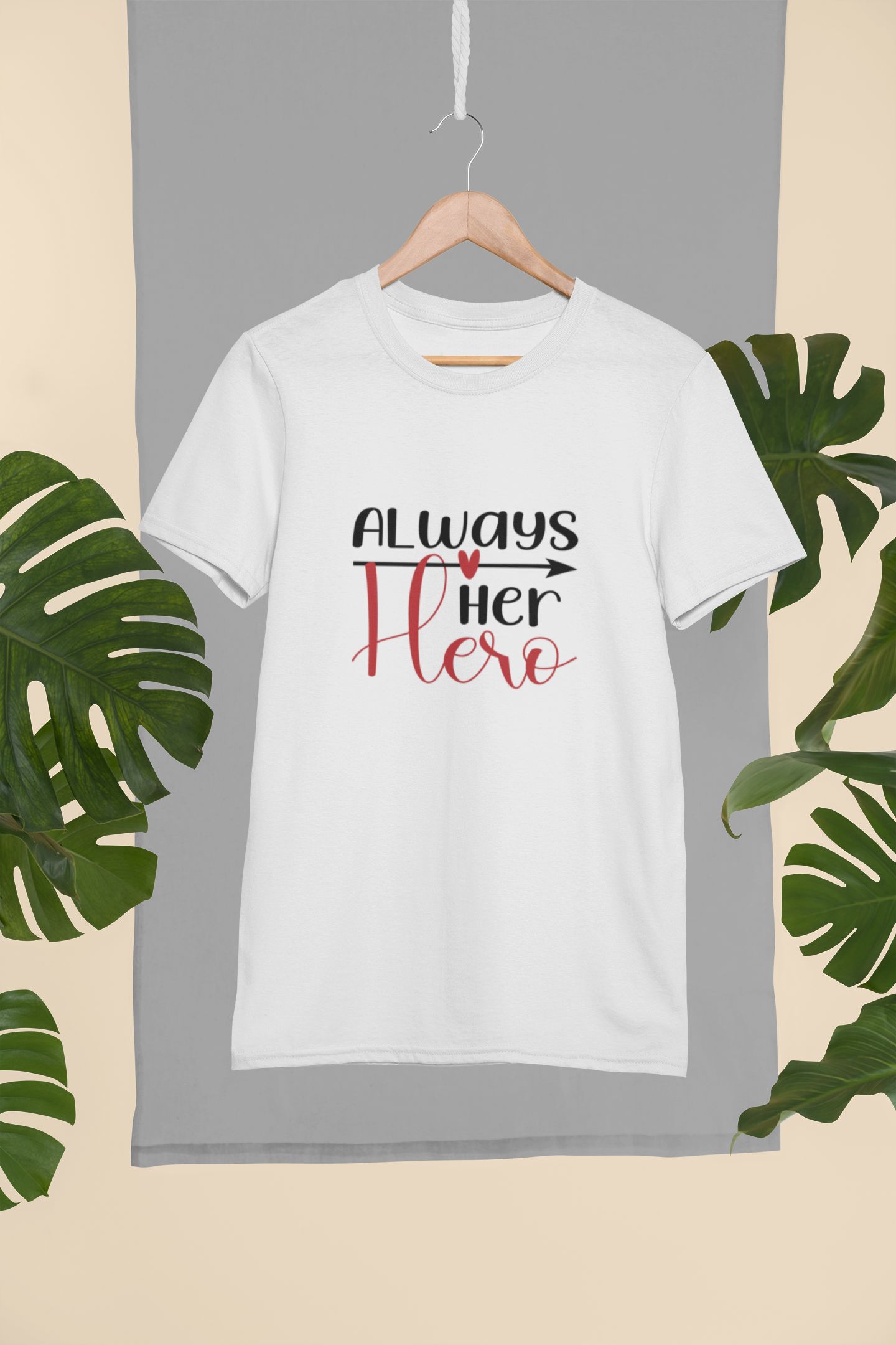 Always Her Hero Father and Daughter White Matching T-Shirt- FunkyTeesClub