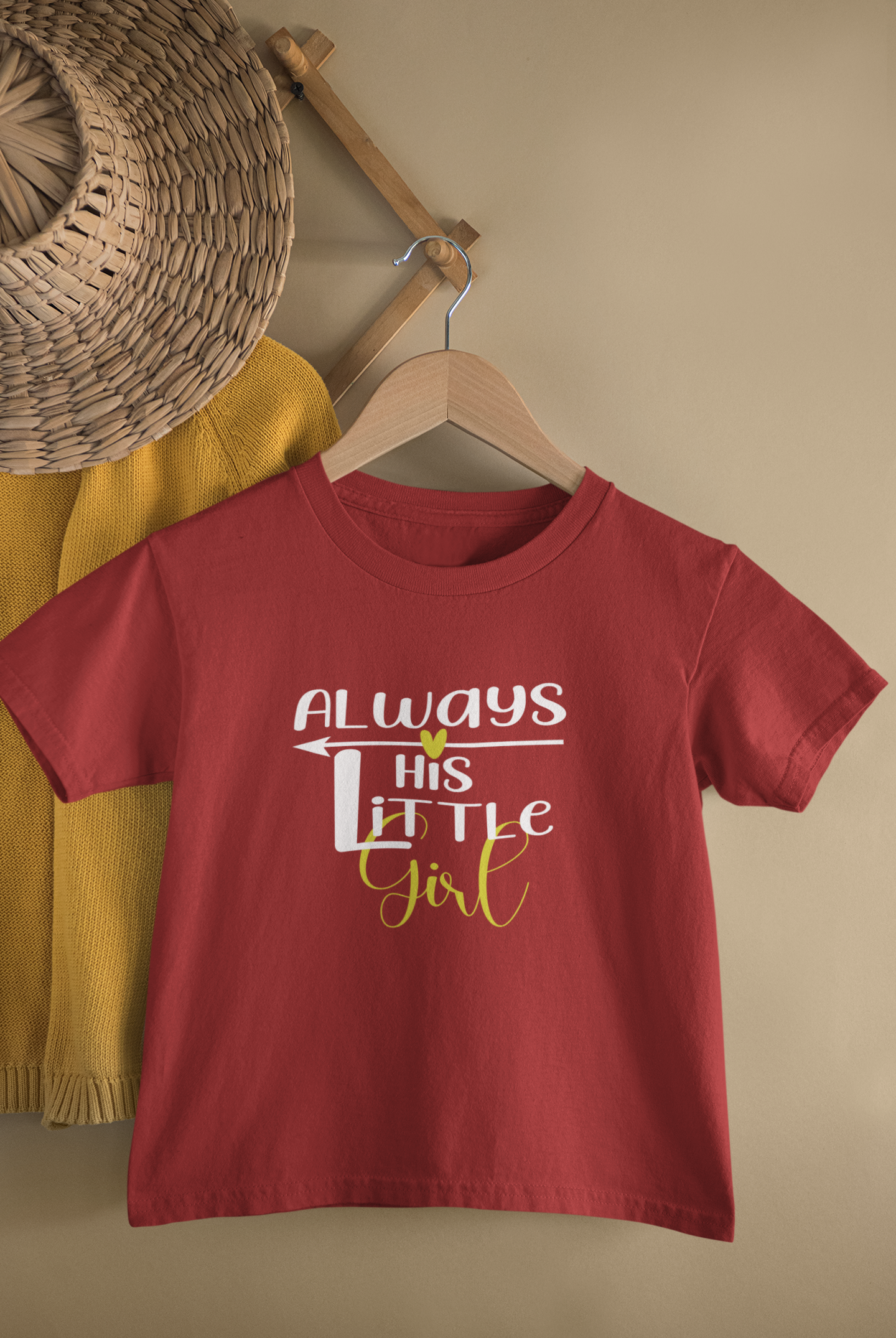Always Her Hero Father and Daughter Red Matching T-Shirt- FunkyTeesClub