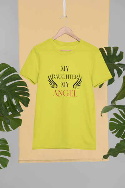 My Father My Hero Father and Daughter Yellow Matching T-Shirt- FunkyTeesClub