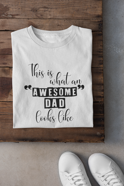 Awesome Dad Father and Daughter White Matching T-Shirt- FunkyTeesClub