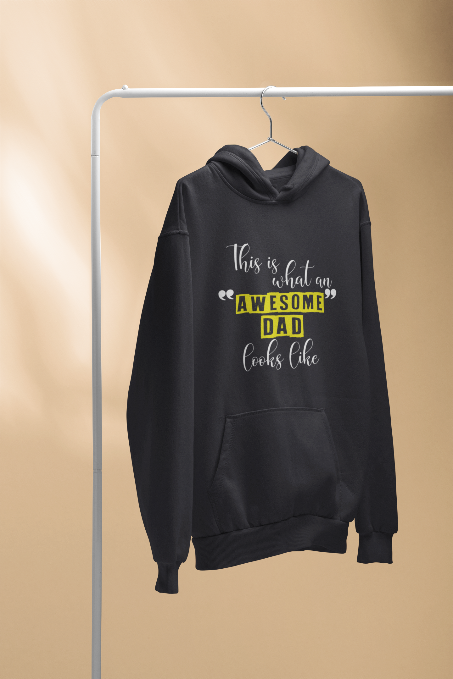 Awesome Dad Father and Son Black Matching Hoodies- FunkyTeesClub