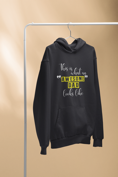 Awesome Dad Father and Son Black Matching Hoodies- FunkyTeesClub