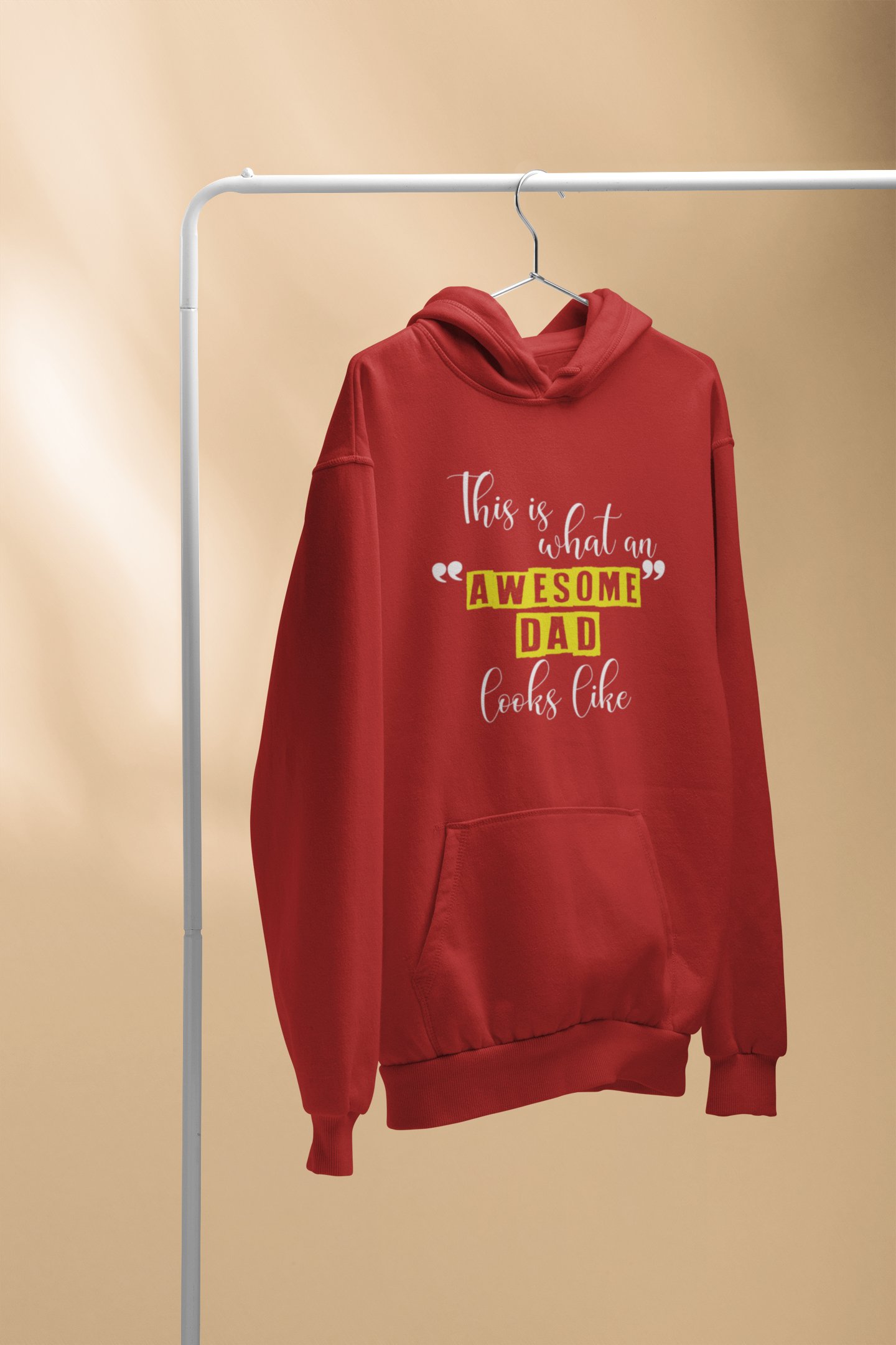Awesome Dad Father and Son Red Matching Hoodies- FunkyTeesClub