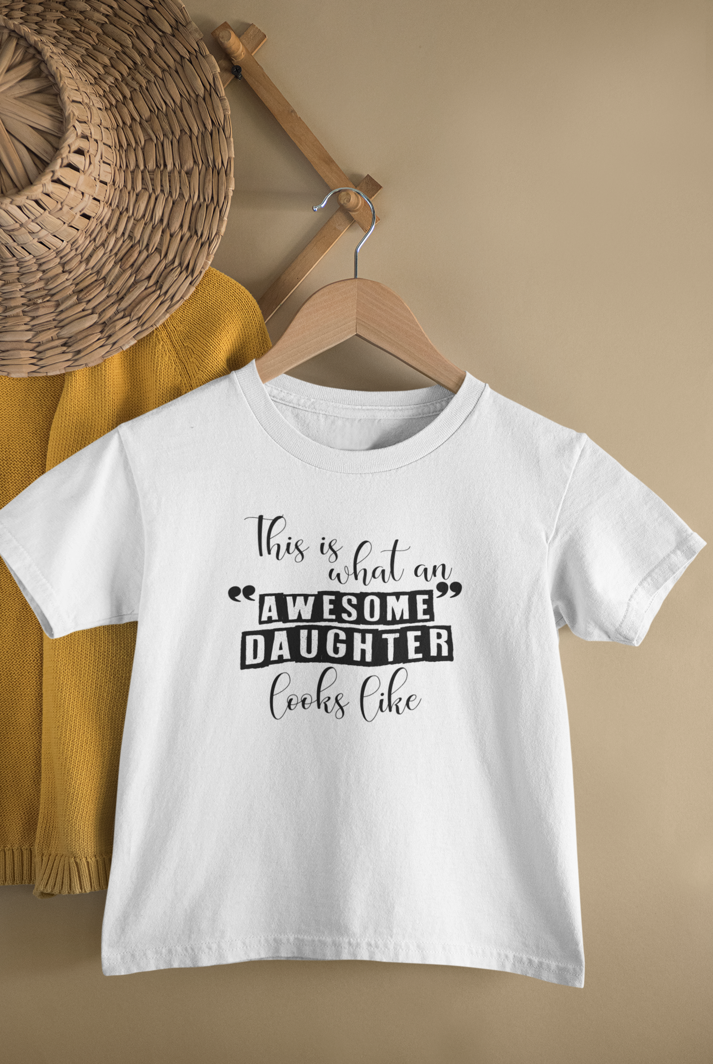 Awesome Dad Father and Daughter White Matching T-Shirt- FunkyTeesClub