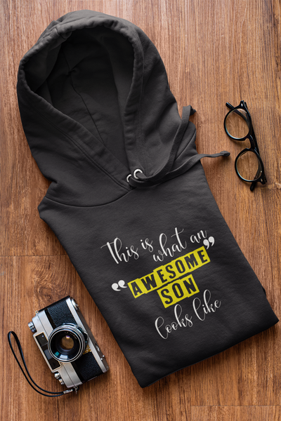 Awesome Dad Father and Son Black Matching Hoodies- FunkyTeesClub