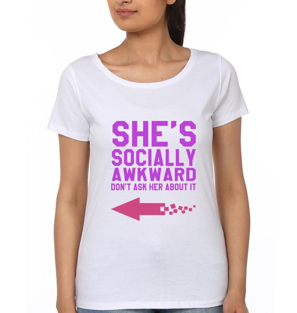 Social Sister Sister Half Sleeves T-Shirts -FunkyTees