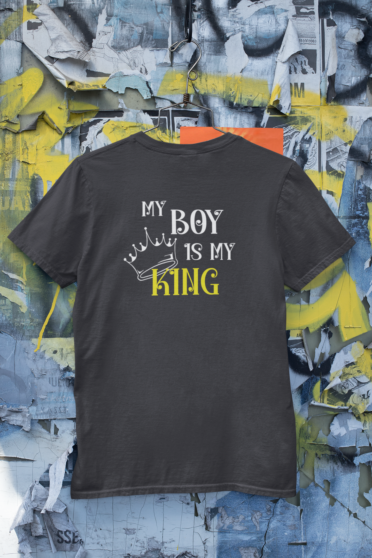 My Boy Is My King Father and Son Black Matching T-Shirt- FunkyTeesClub