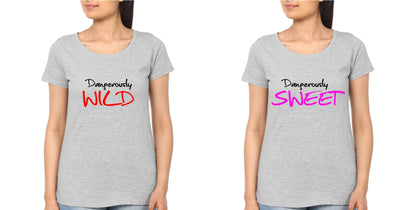 Sweet-Wild BFF Half Sleeves T-Shirts-FunkyTees
