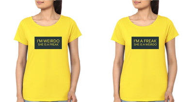 Freak-Weirdo BFF Half Sleeves T-Shirts-FunkyTees