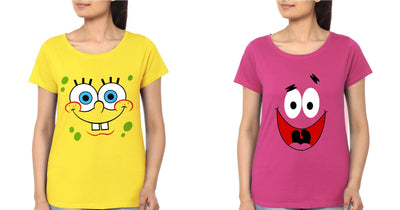 Spongebob BFF Half Sleeves T-Shirts-FunkyTees