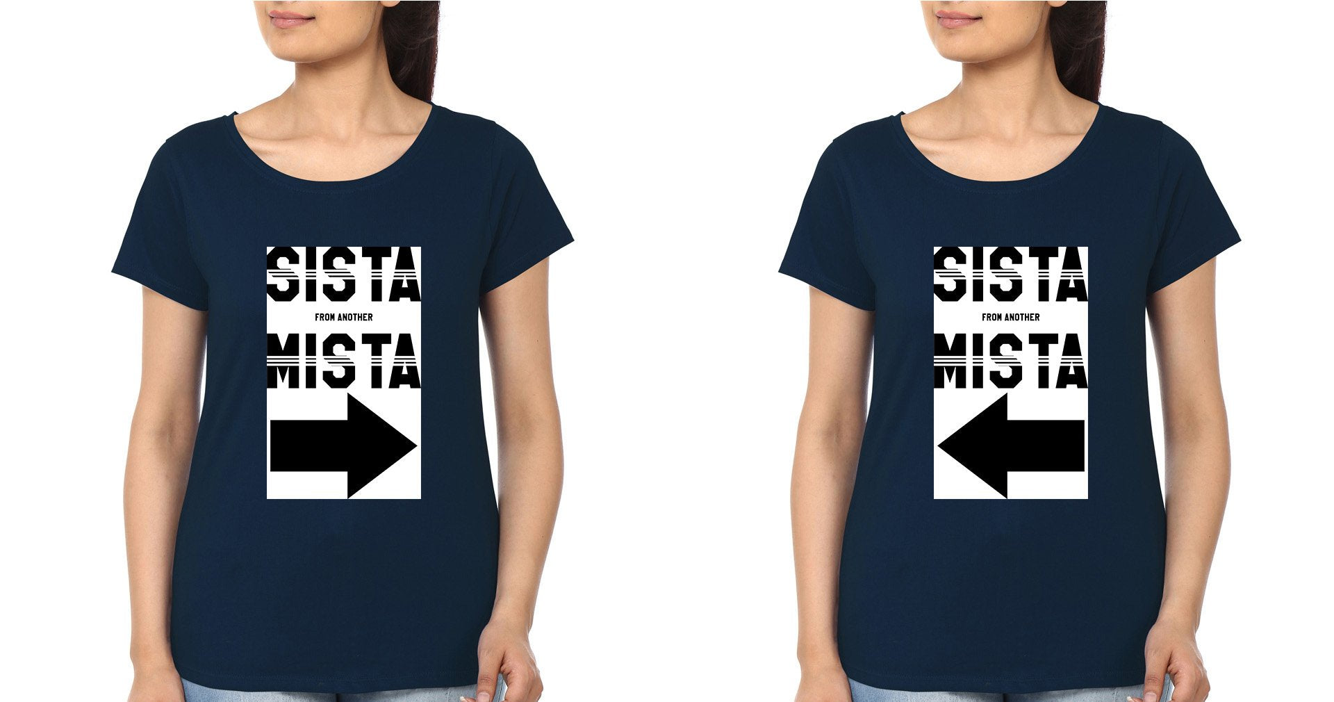 Sista BFF Half Sleeves T-Shirts-FunkyTees