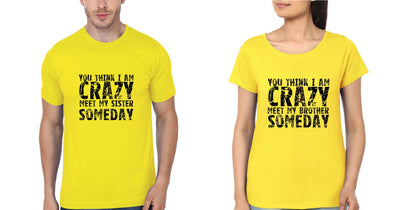 MEET MY SISTER Brother-Sister Half Sleeves T-Shirts -FunkyTees
