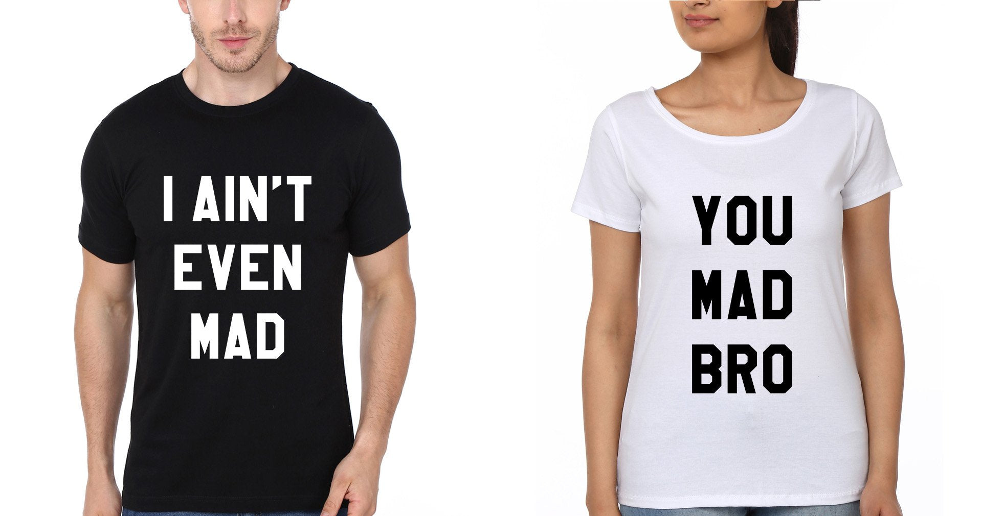 MAD Brother-Sister Half Sleeves T-Shirts -FunkyTees