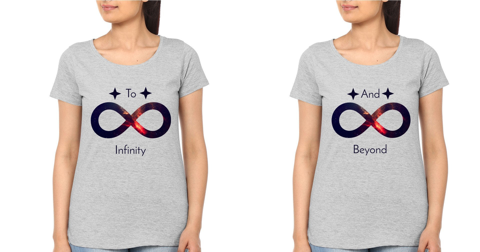 Infinity-Beyond BFF Half Sleeves T-Shirts-FunkyTees