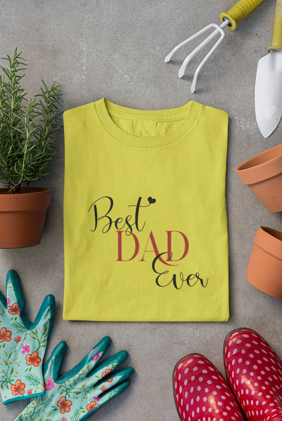 Best Dad Ever Father and Daughter Yellow Matching T-Shirt- FunkyTeesClub