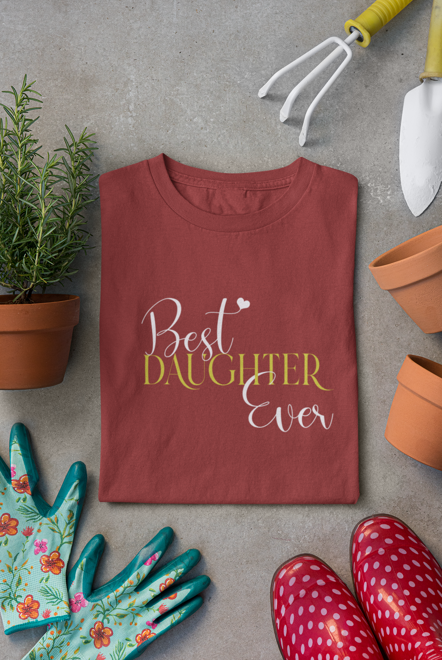 Best Dad Ever Father and Daughter Red Matching T-Shirt- FunkyTeesClub