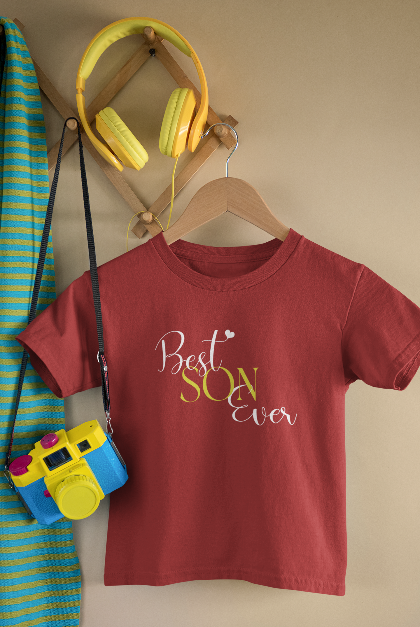 Best Son Ever Father and Son Red Matching T-Shirt- FunkyTeesClub