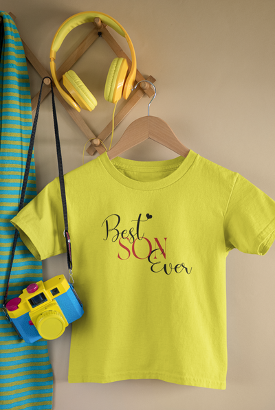 Best Son Ever Father and Son Yellow Matching T-Shirt- FunkyTeesClub