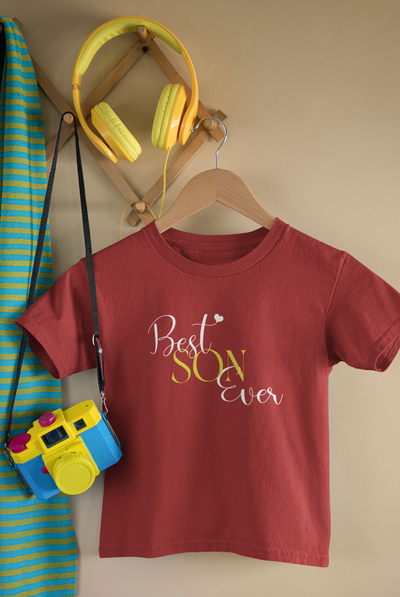 Best Son Ever Father and Son Red Matching T-Shirt- FunkyTeesClub