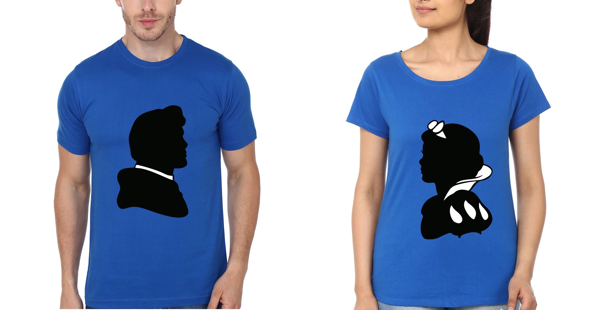 Prince Princess Couple Half Sleeves T-Shirts -FunkyTees