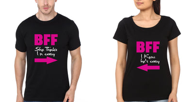 Crazy BFF Half Sleeves T-Shirts-FunkyTees