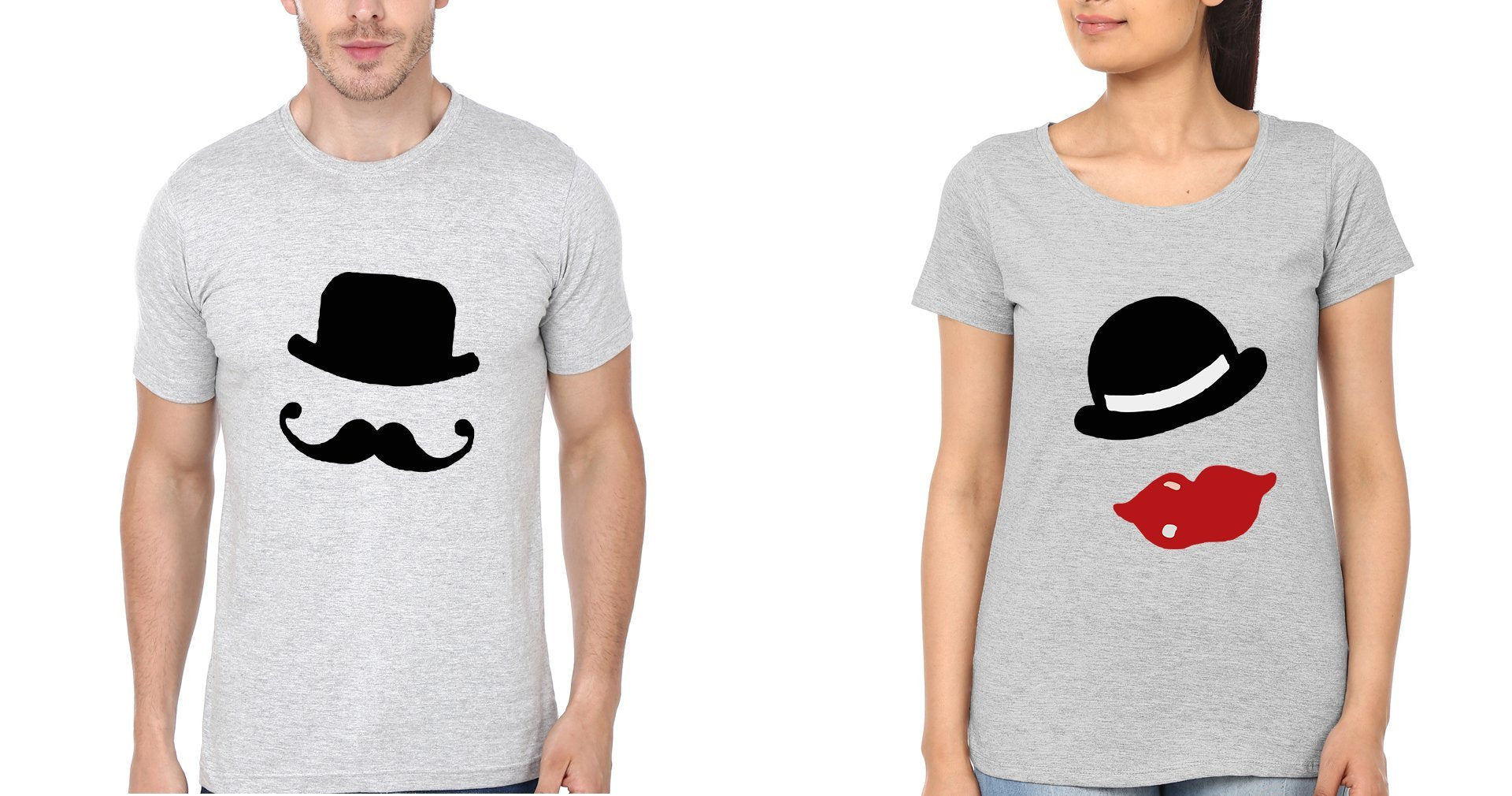 Couple Half Sleeves T-Shirts -FunkyTees