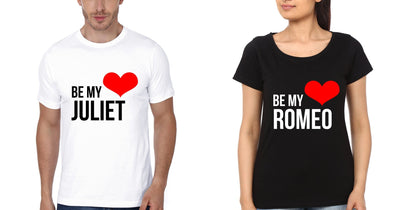 Romeo Juliet Couple Half Sleeves T-Shirts -FunkyTees