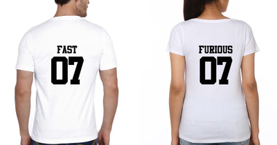 FAST FURIOUS Couple Half Sleeves T-Shirts -FunkyTees