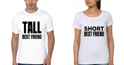 FunkyTees Tall Short BFF Half Sleeve T Shirt
