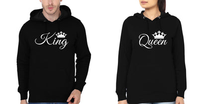King Queen Couple Hoodie-FunkyTees