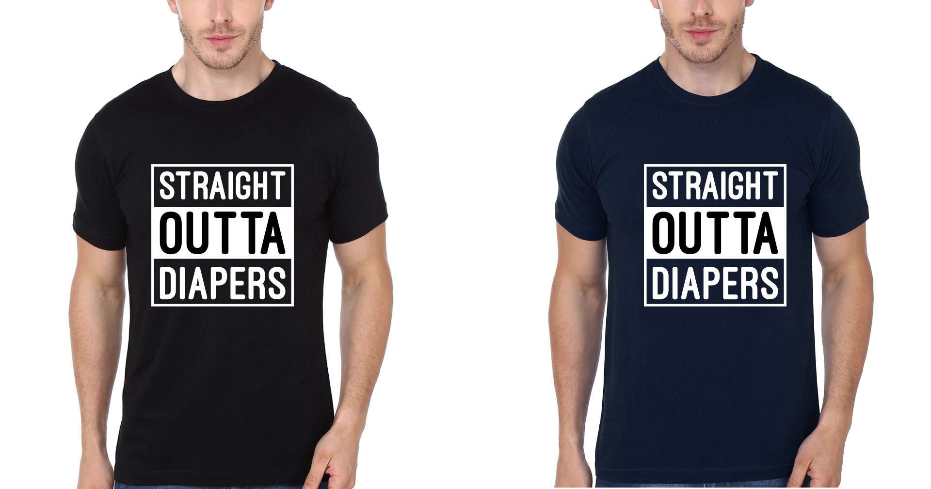 STRAIGHT BFF Half Sleeves T-Shirts-FunkyTees