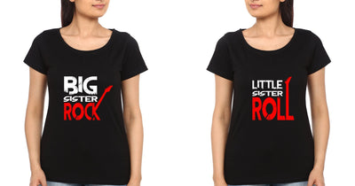 Rock n Roll Sister Sister Half Sleeves T-Shirts -FunkyTees