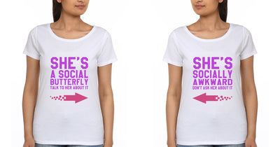 Social BFF Half Sleeves T-Shirts-FunkyTees