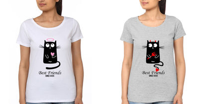 Devil Angel Friends BFF Half Sleeves T-Shirts-FunkyTees
