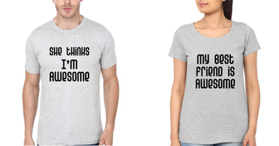 Friend Awesome BFF Half Sleeves T-Shirts-FunkyTees