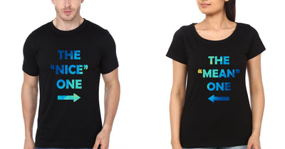 Nice Mean BFF Half Sleeves T-Shirts-FunkyTees
