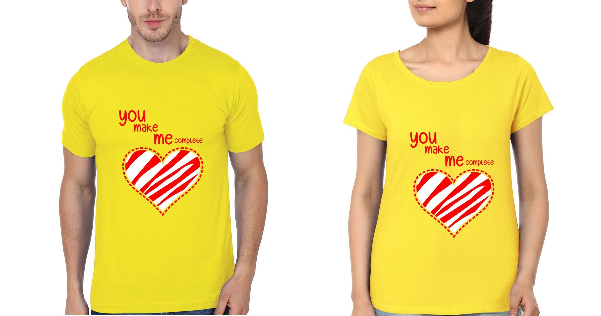 Complete Couple Half Sleeves T-Shirts -FunkyTees