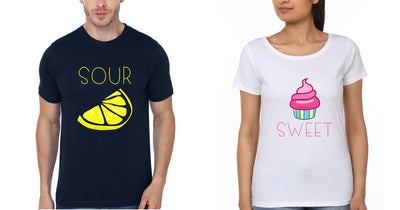 SWEET SOUR BFF Half Sleeves T-Shirts-FunkyTees